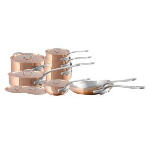 M'150 S 14-Piece Copper Cookware Set With Cast Stainless Steel Handles