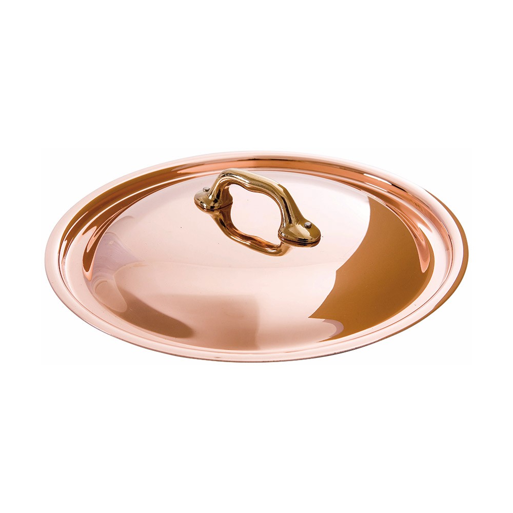 Mauviel Copper Curved Lid With Brass Handle