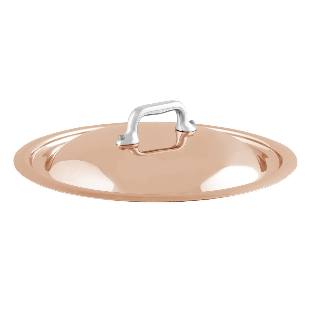 mauviel copper curved lid with cast stainless steel handle 359118dc