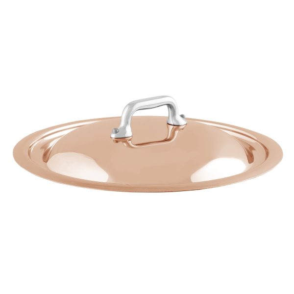 Copper Curved Lid, Cast Stainless Steel Handle