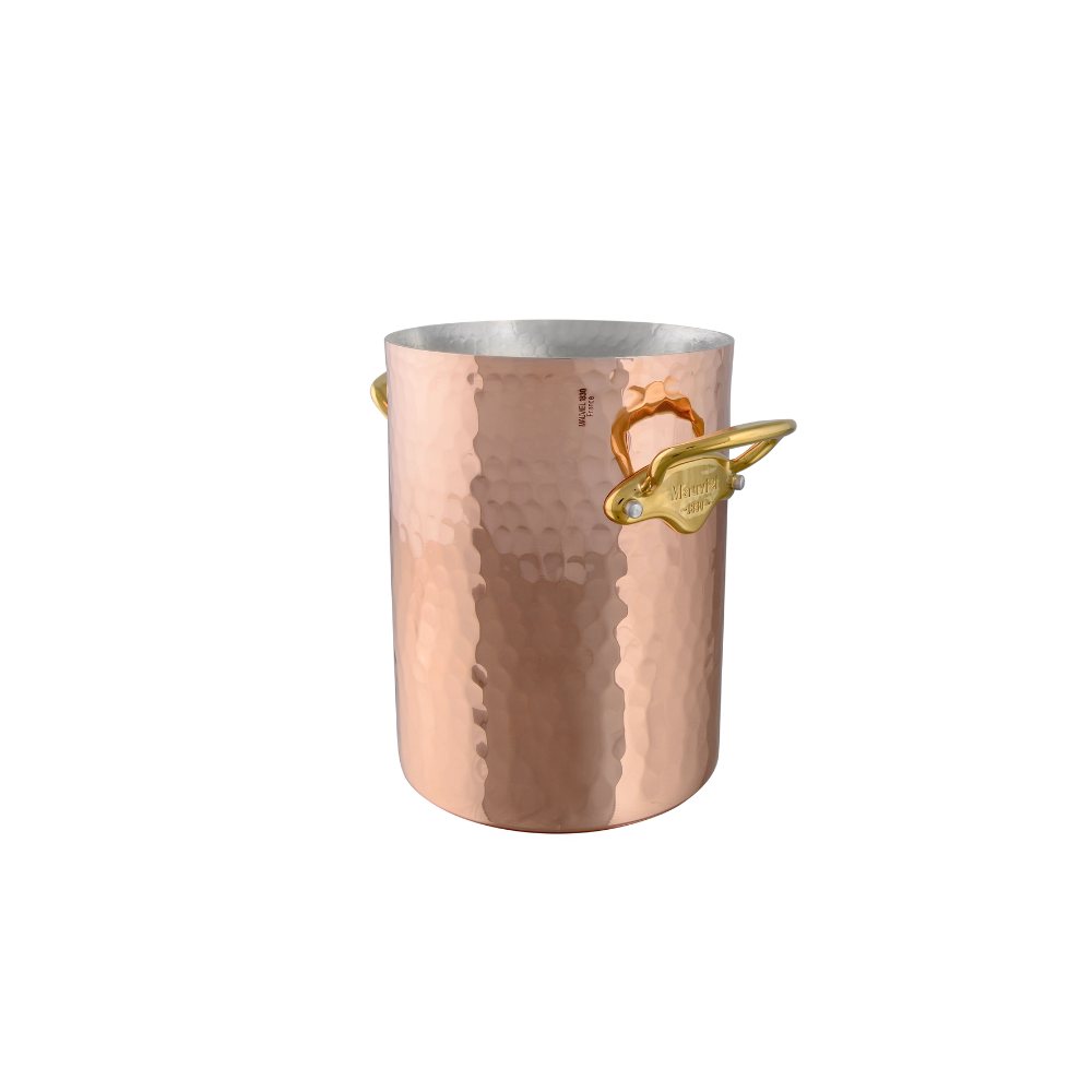 mauviel m30 hammered copper wine bucket with brass handles 4 13c1d00a