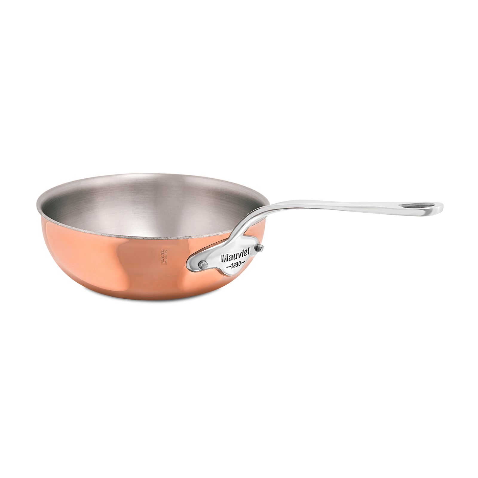 Mauviel M’6 S Induction Copper Chef Pan With Cast Stainless Steel Handle