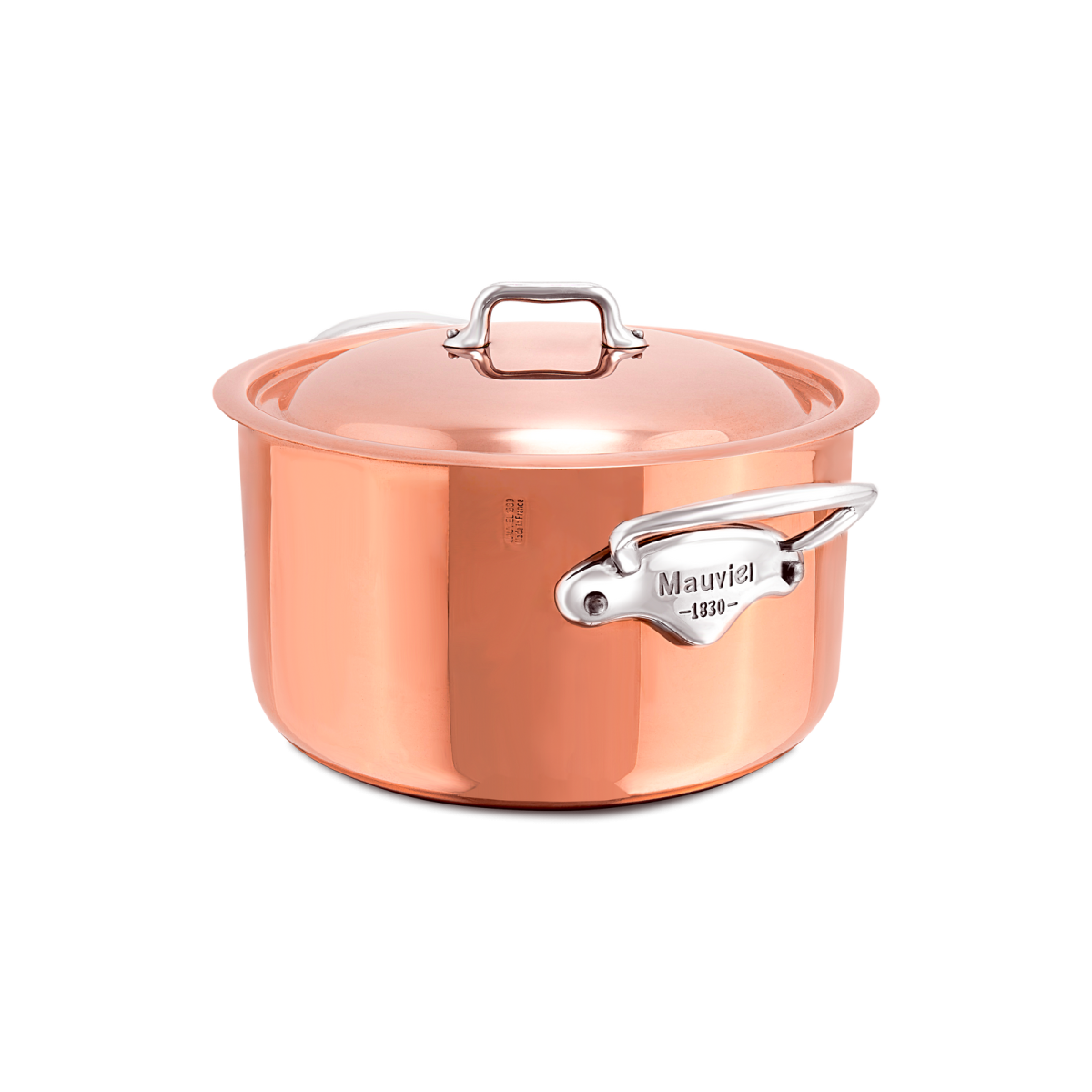 mauviel m6 s induction copper stewpan with lid cast stainles b9cd8cf4