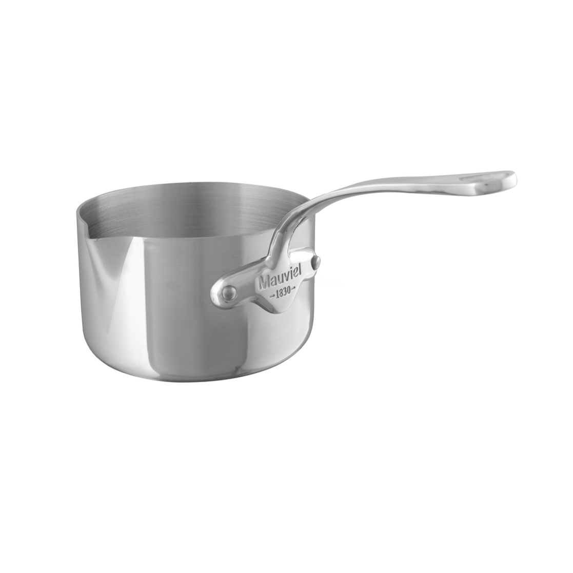 mauviel mcook 5 ply sauce pan with pouring spout cast stainl fde95b48