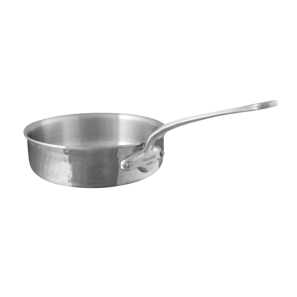 mauviel melite hammered 5 ply saute pan with cast stainless 095ac9bb