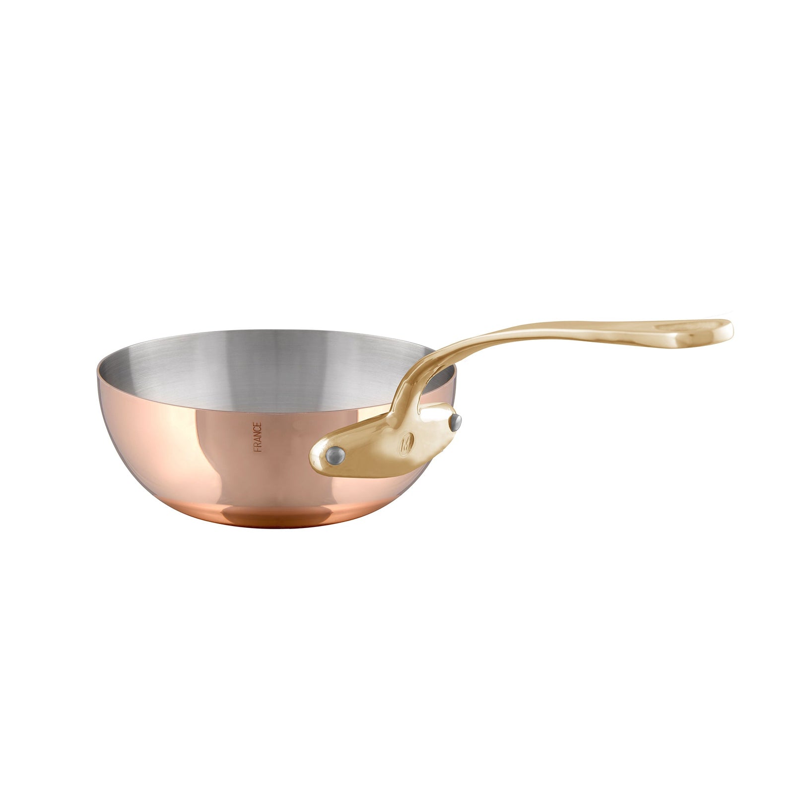 Mauviel M’Heritage M’200 B Copper Chef Pan With Brass Handle