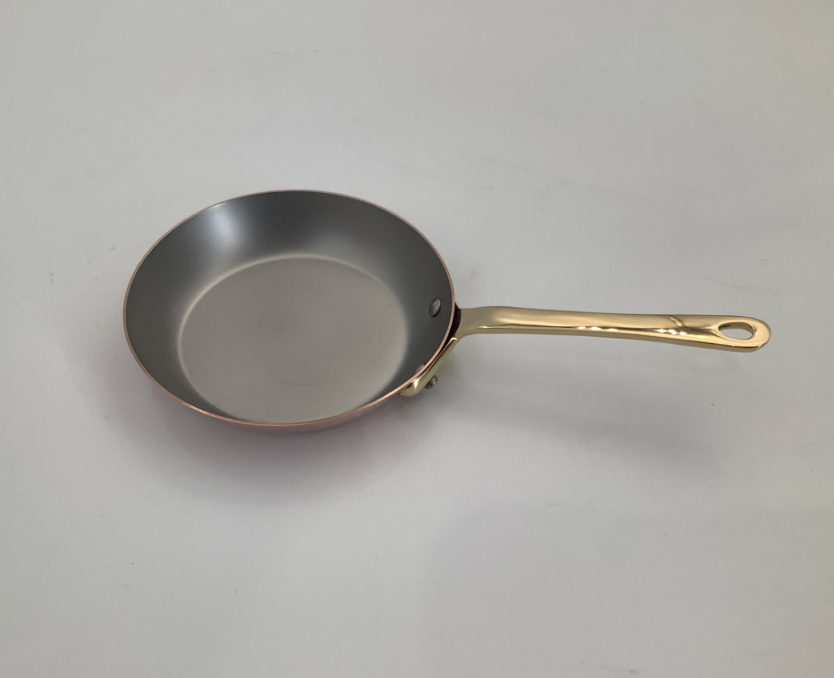 mauviel mminis copper round frying pan with brass handle 4 7 d21dd3d1