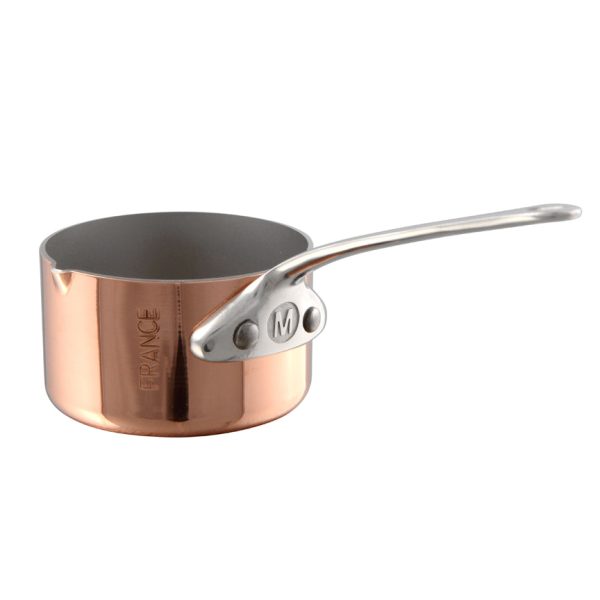 M’Minis Copper Saucepan with Lip 5 cm, Stainless Steel Handle