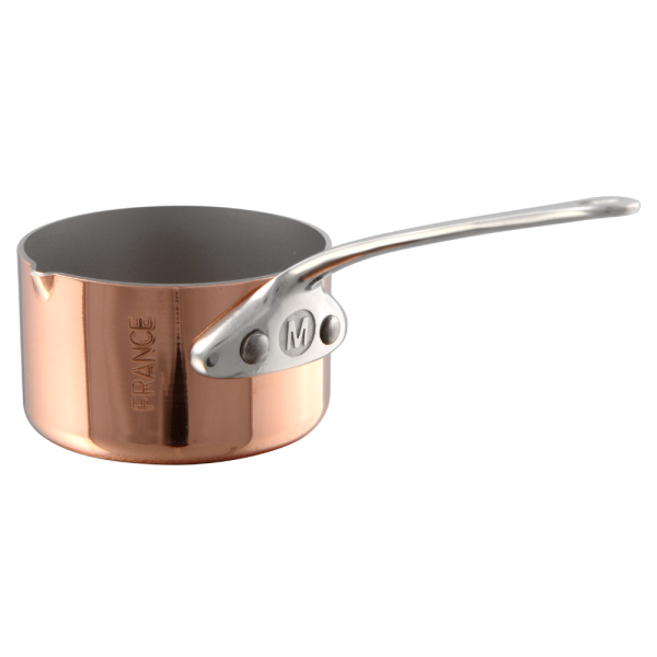 M’Minis Copper Saucepan with Lip 7 cm, Stainless Steel Handle