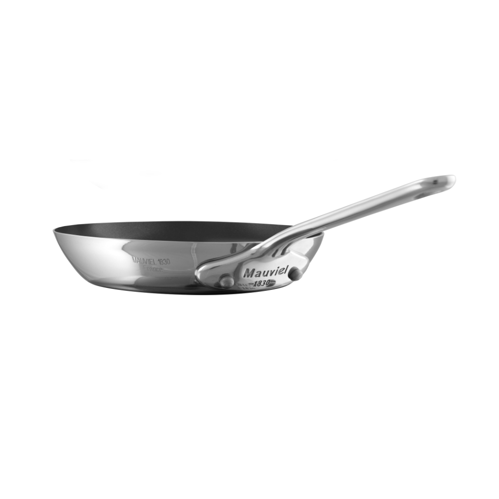 mauviel mminis nonstick round frying pan with cast stainless d05118a2