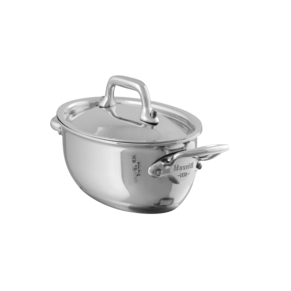 M’Minis Stainless Steel Oval Cocotte with Lid 12 cm