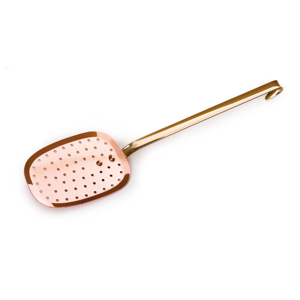 Skimmer 14×10 cm 3 mauviel mpassion copper skimmer with brass handle 5 5 x 4 in c1232140