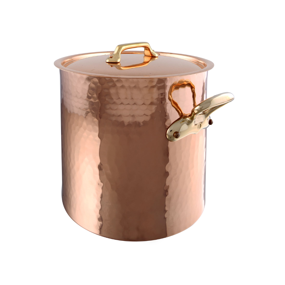 mauviel mtradition hammered copper tin inside stockpot with 642d8bdf