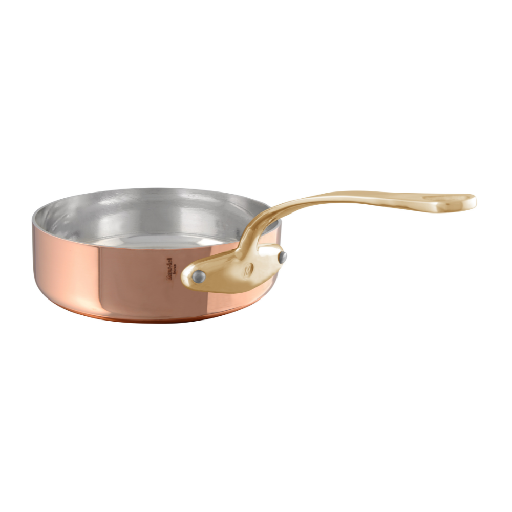 mauviel mtradition polished copper tin inside saute pan with ae8f8cd5