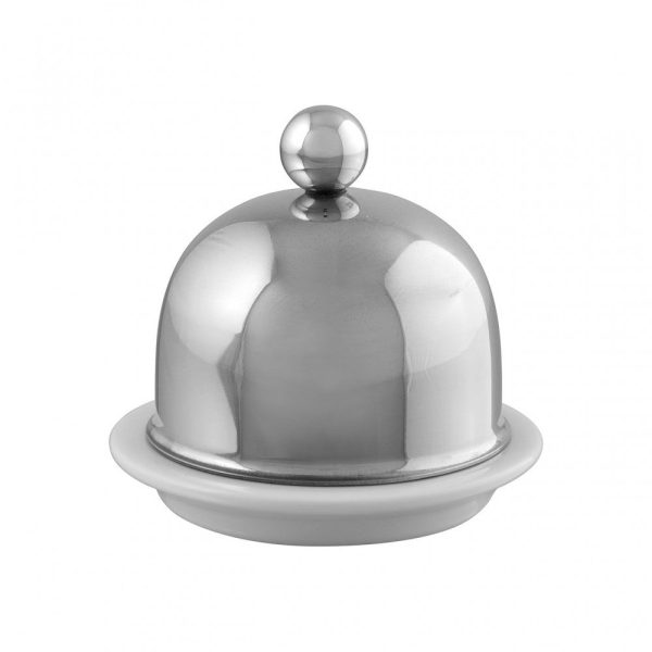 M’Minis Butter Dish, Stainless Steel Handle