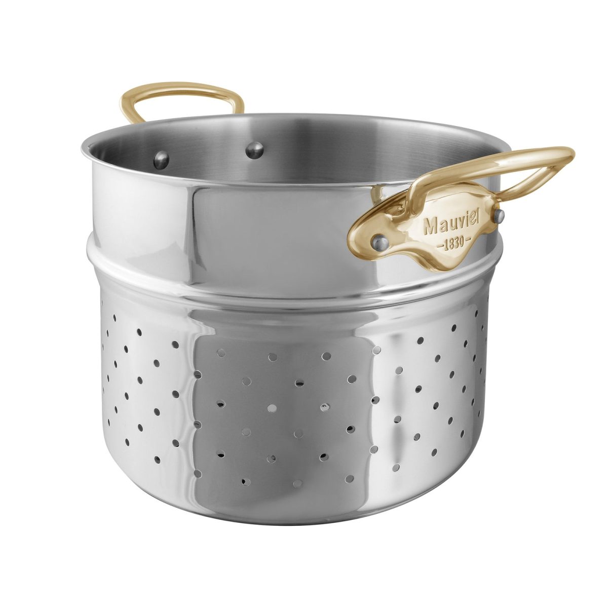 mauviel pasta insert with brass handles 9 4 in a6db5bf5