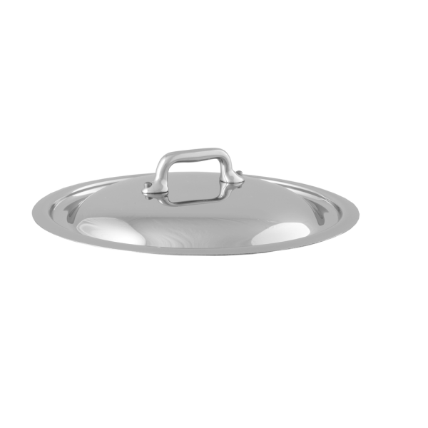 Stainless Steel Curved Lid, Cast Stainless Steel Handle