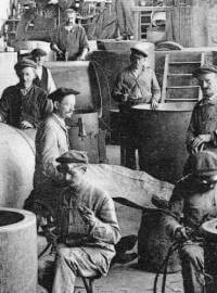 The Mauviel workshop in the early 1900s